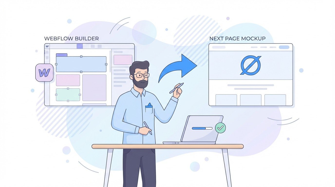 Lenoshub developer converting a Webflow landing page design into a clean Nextjs frontend.